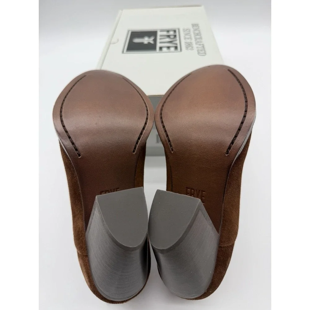 Frye Ilana‎ Shootie Women's 7-Wood (Brown) Suede Western Heel-New In Box